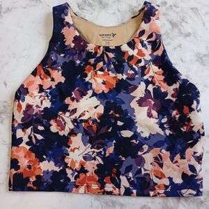 Old Navy Multicolor Cropped Workout Tank Size Medium 8